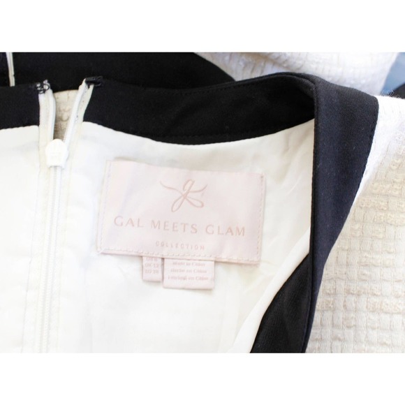 Gal Meets Glam Whitney Ivory Textured Boucle Tweed Fit and Flare Dress SIze 8 - Picture 6 of 11